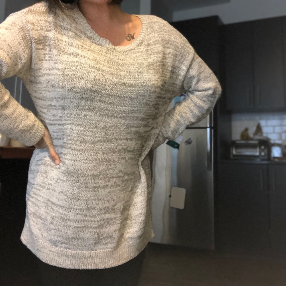 Heather gray sweater